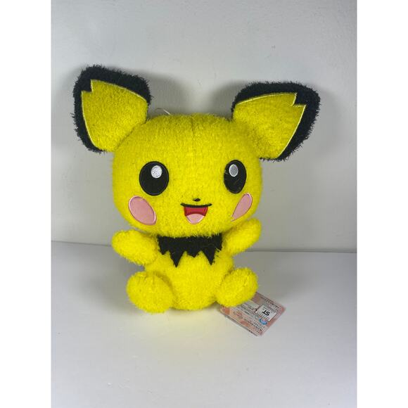 NWT Pokemon Banpresto Pichu Fluffy Plush Toy Doll 10" Stuffed Animal